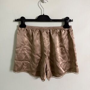 DONNI The Silk Lace Tap Short in Shitake Size X-Small